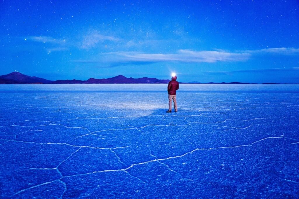 Salar de Uyuni com crianças